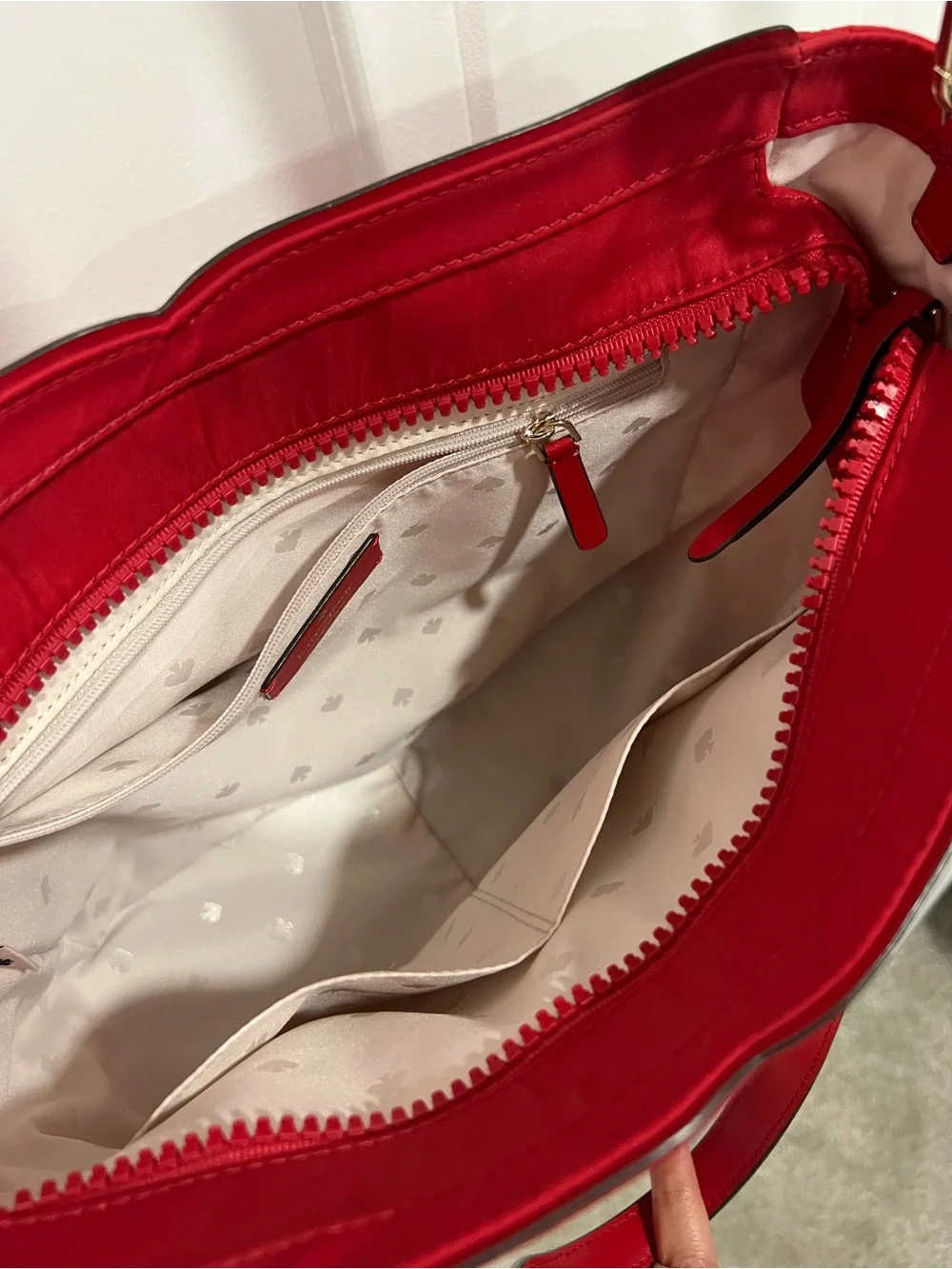 Kate Spade Red Convertible Shoulder Tote Bag